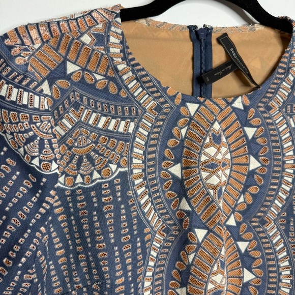 BCBG Maxazria - Alina Mini Shift Dress - Boho Long Bell Sleeves - XS - Picture 4 of 11